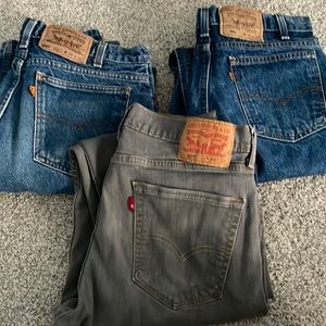 Men’s Levi’s Jeans 34” x 32”. 3 pair